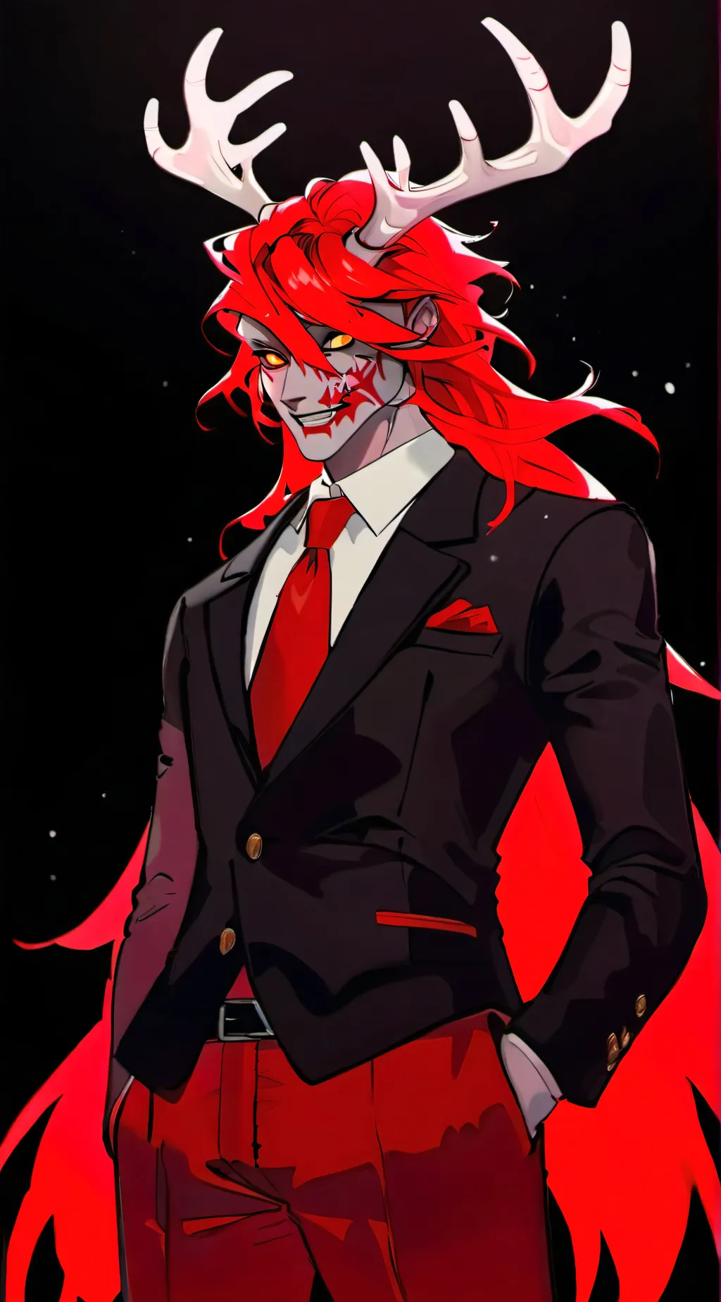 ai character: Angel x Alastor background