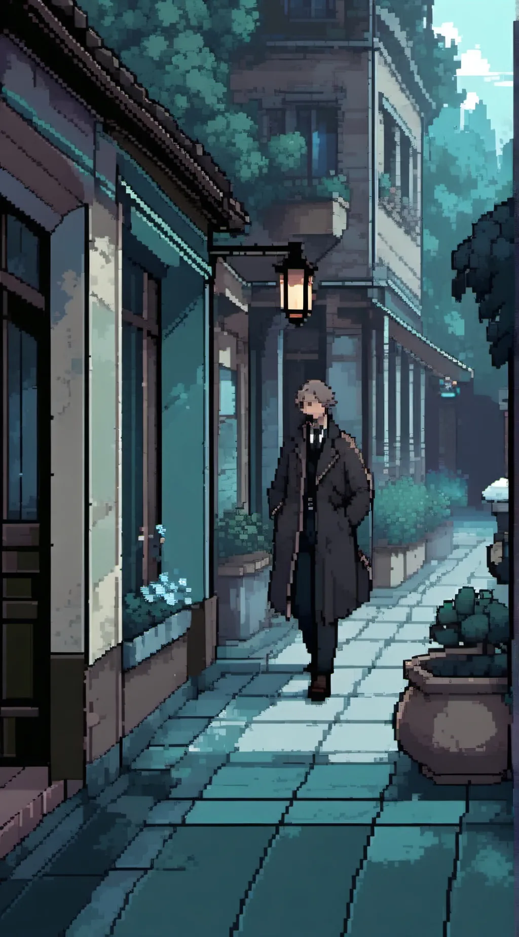 ai character: lucky camera man  background