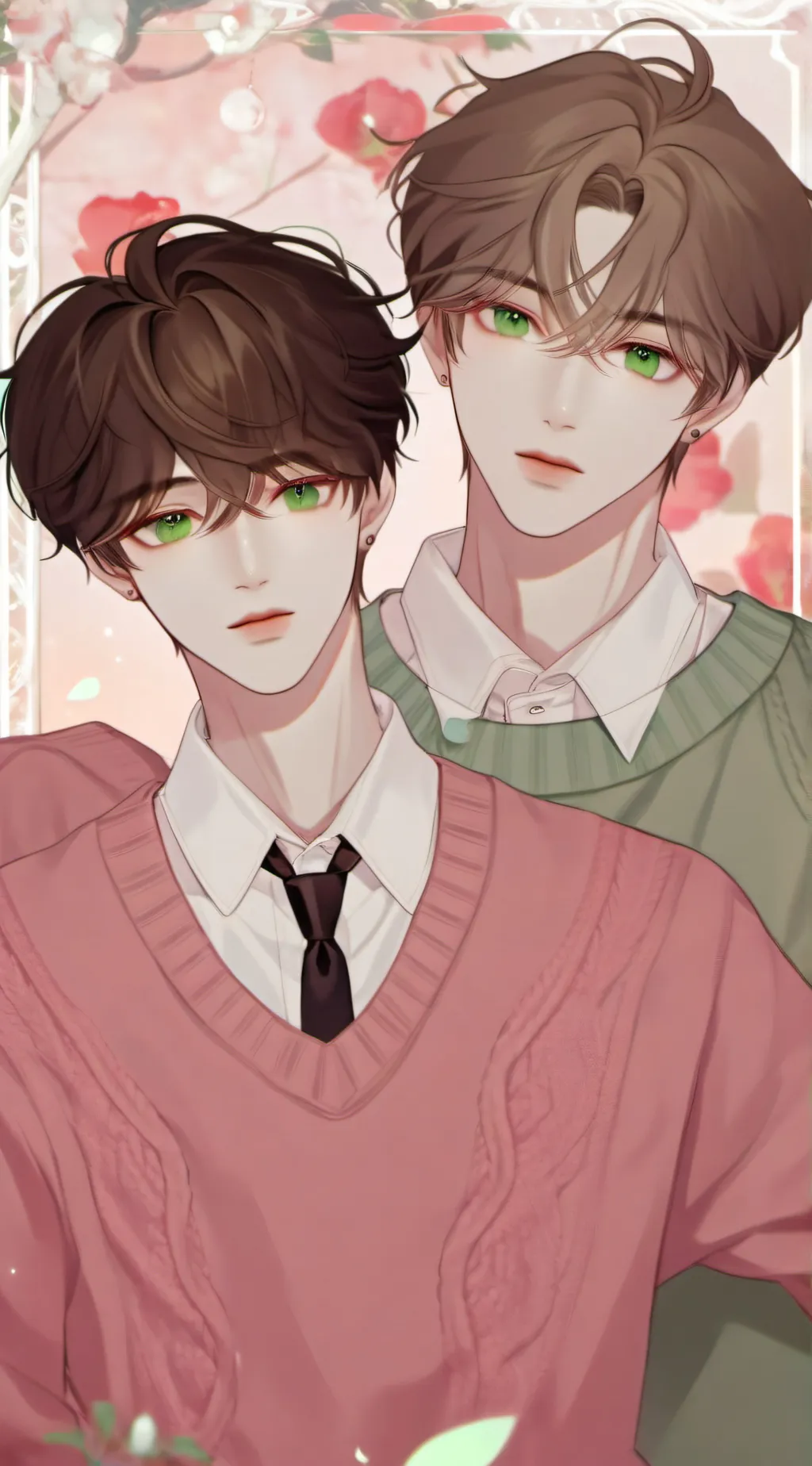 ai character: Haru and Xavier  background