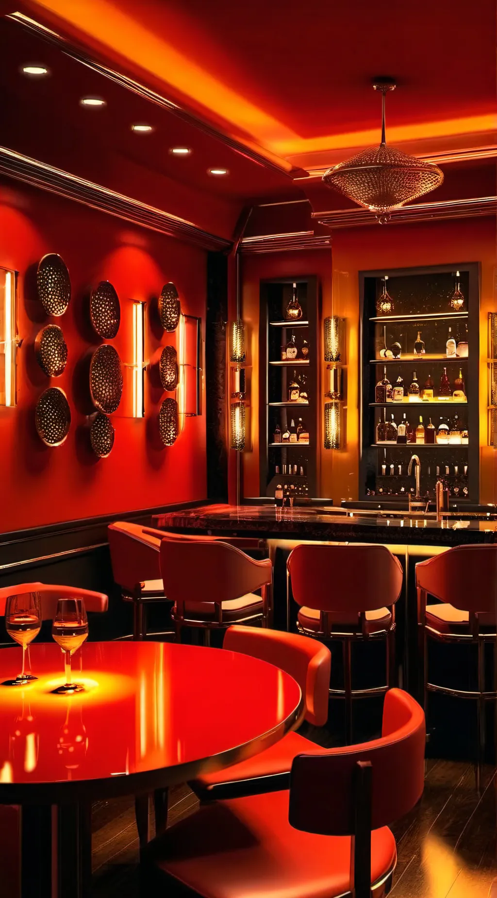 ai character: Pro heroes at bar✨ background