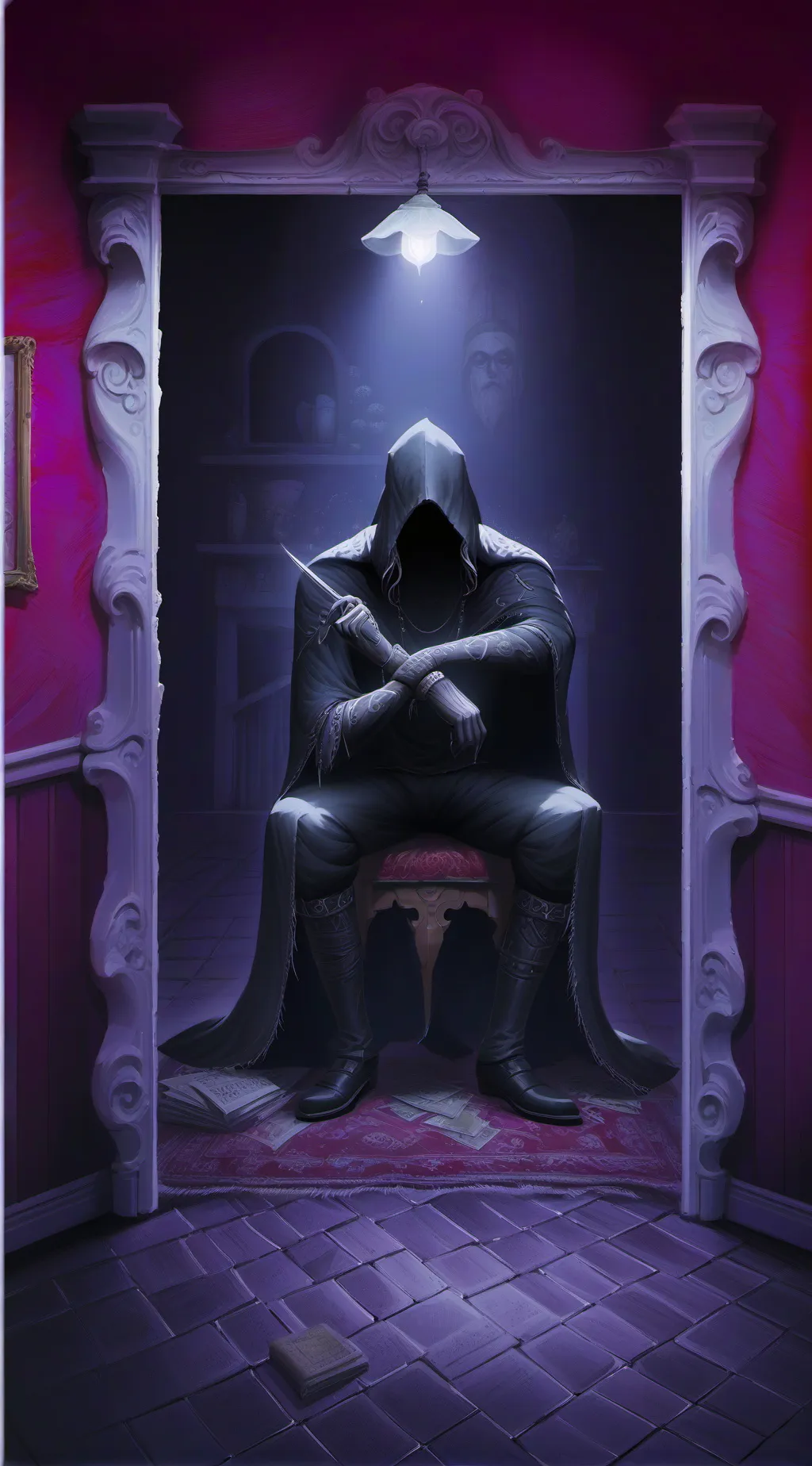 ai character: Man in the corner background