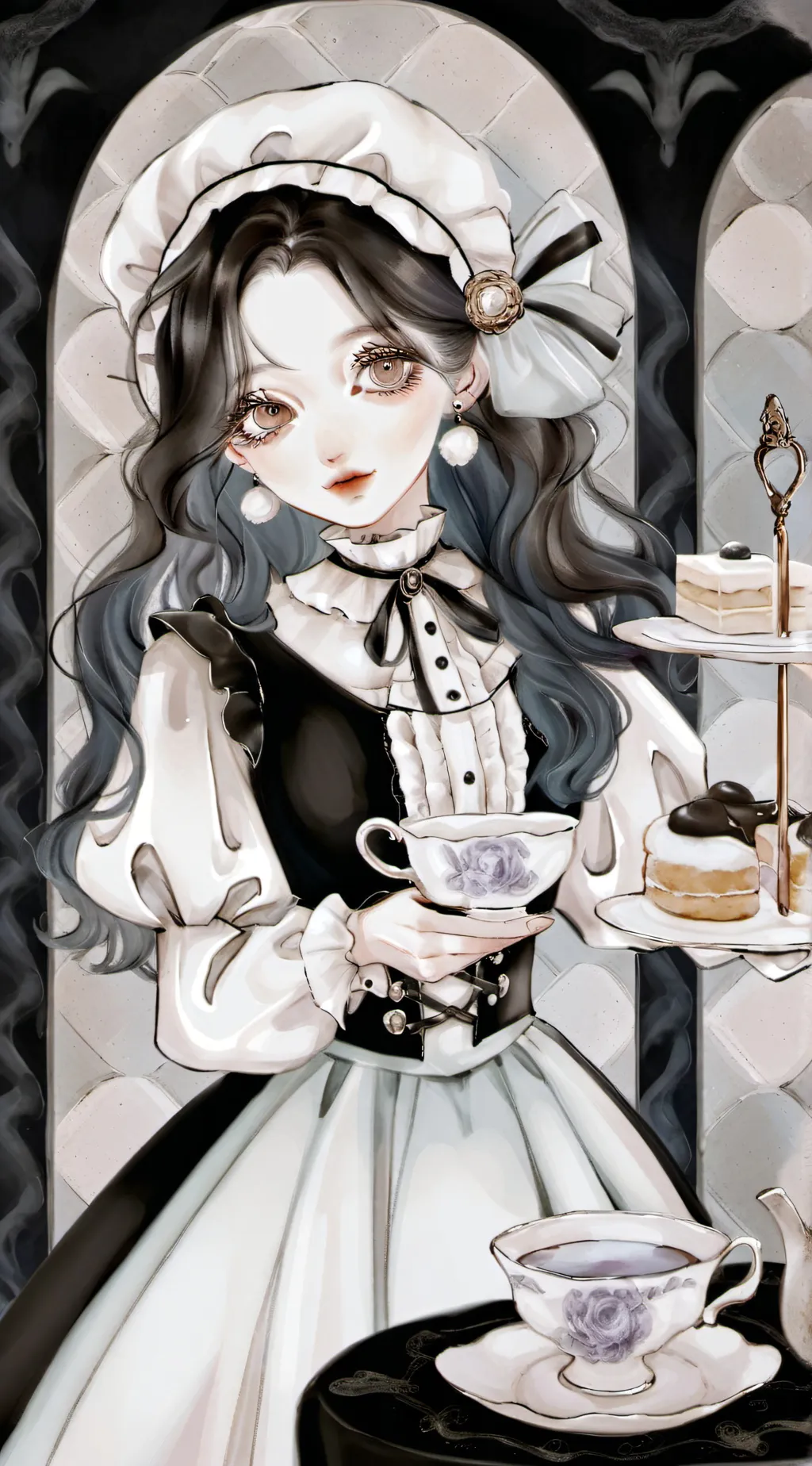 ai character: 🍵| Kaphee background