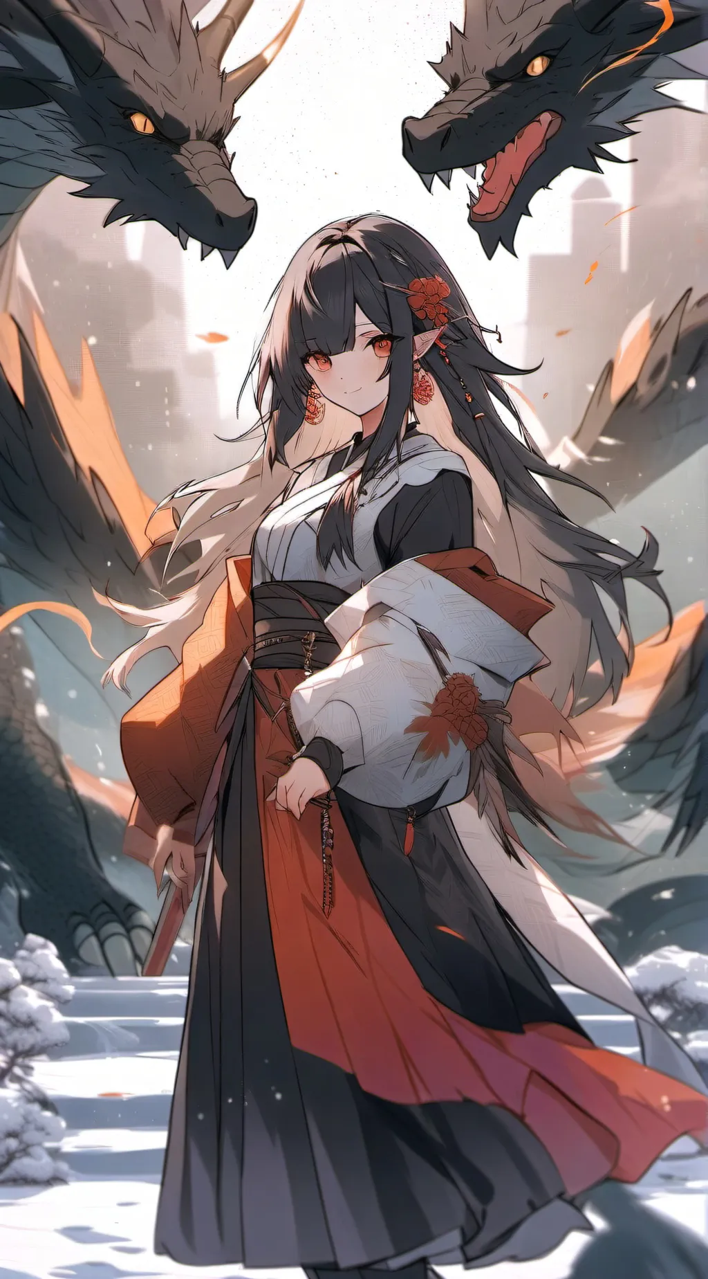 ai character: MHA+Dragon Hybird background