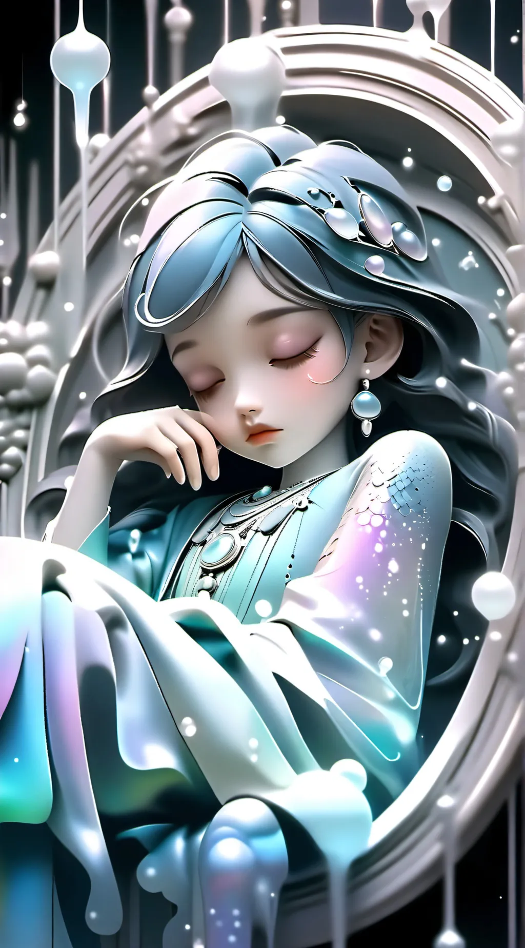 ai character: Im tired.. background