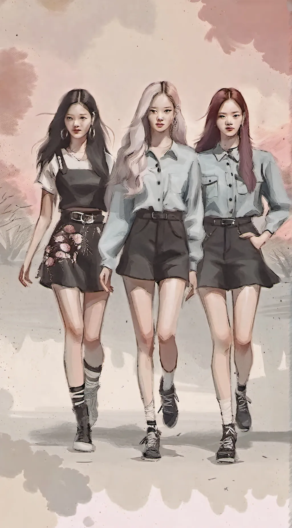 ai character: BLACKPINK background