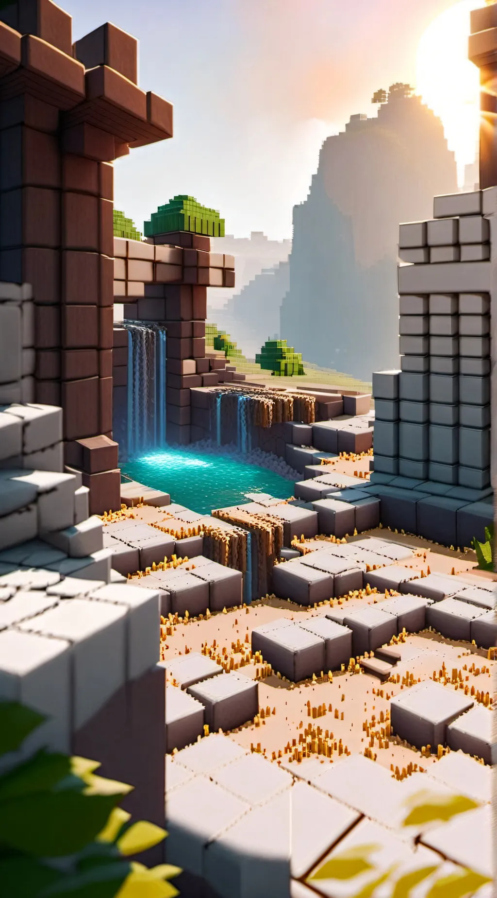 ai character: anime girls minecr background