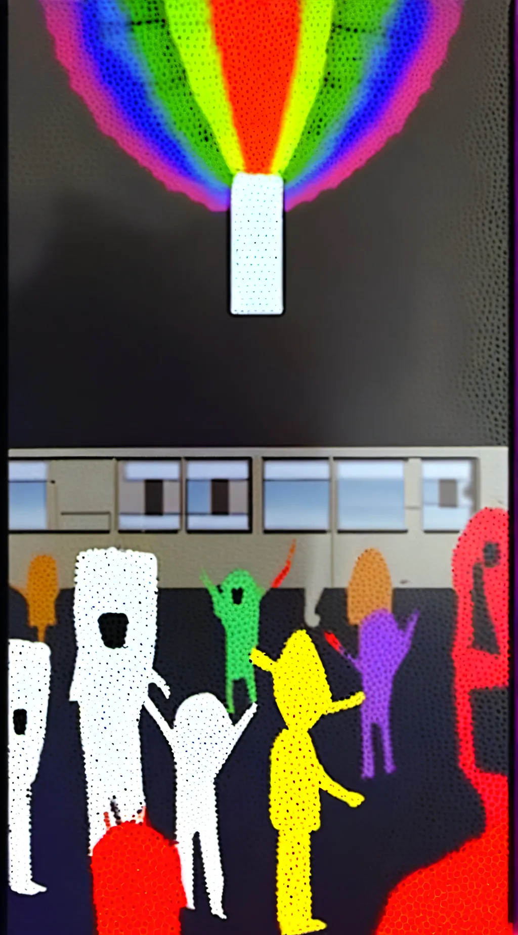 ai character: rainbow friend rit background