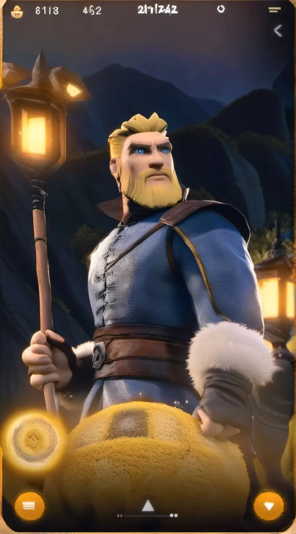 ai character: King Arthur  background
