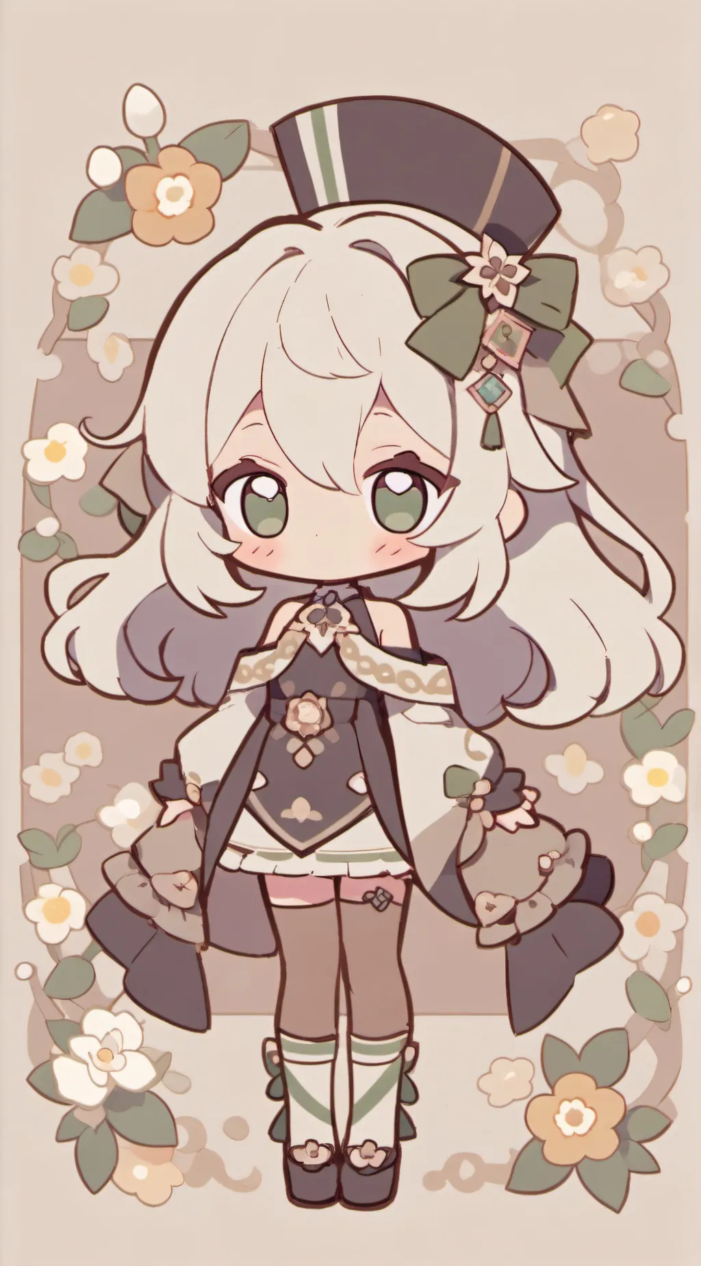 ai character: hasbin cat  background