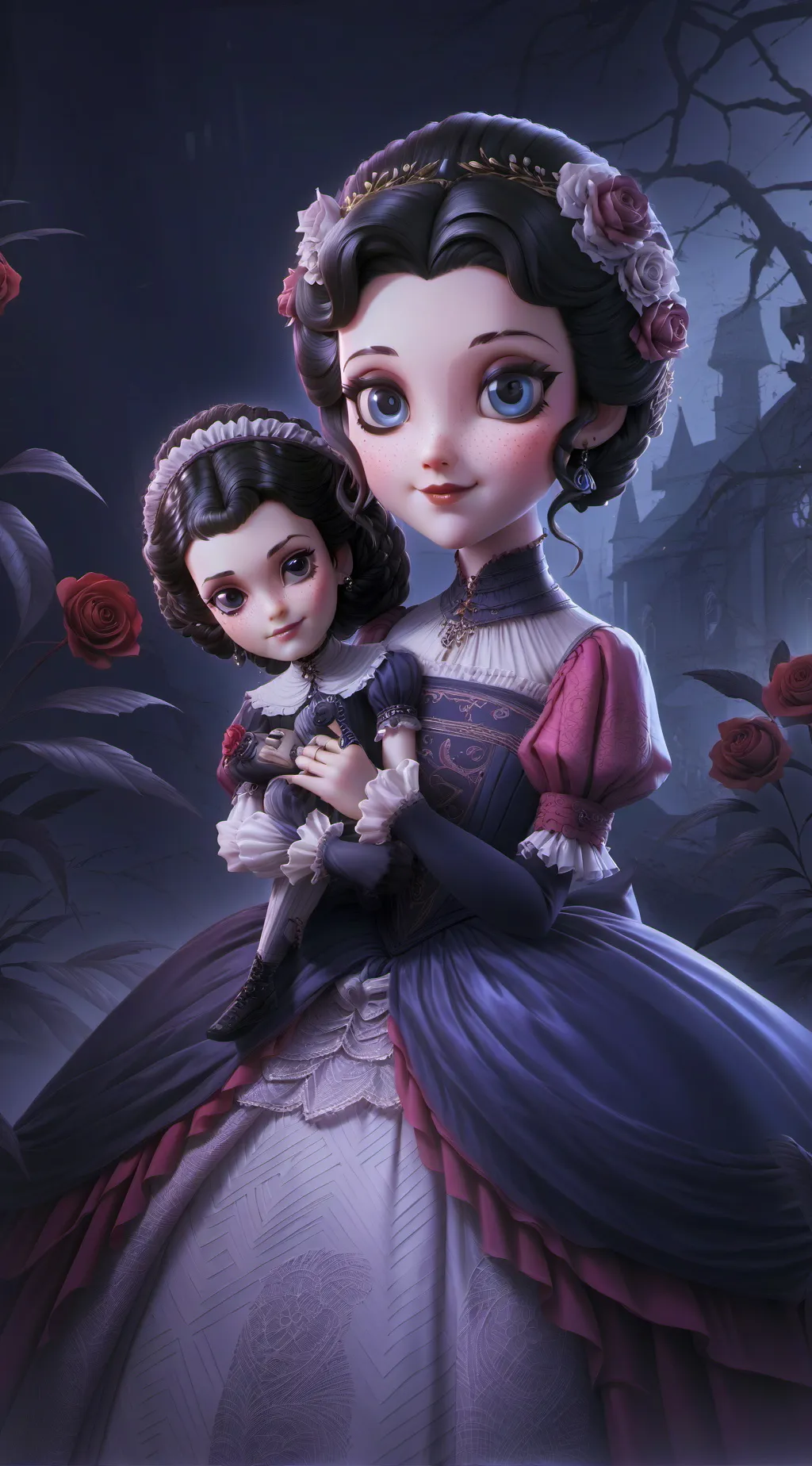 ai character: goth mummy background