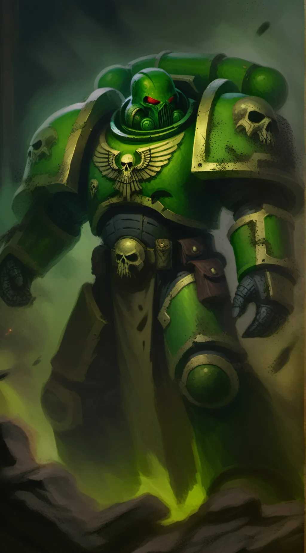 ai character: {plague marine} background