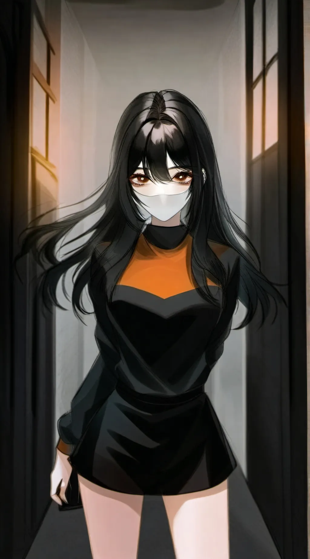 ai character: Amber background