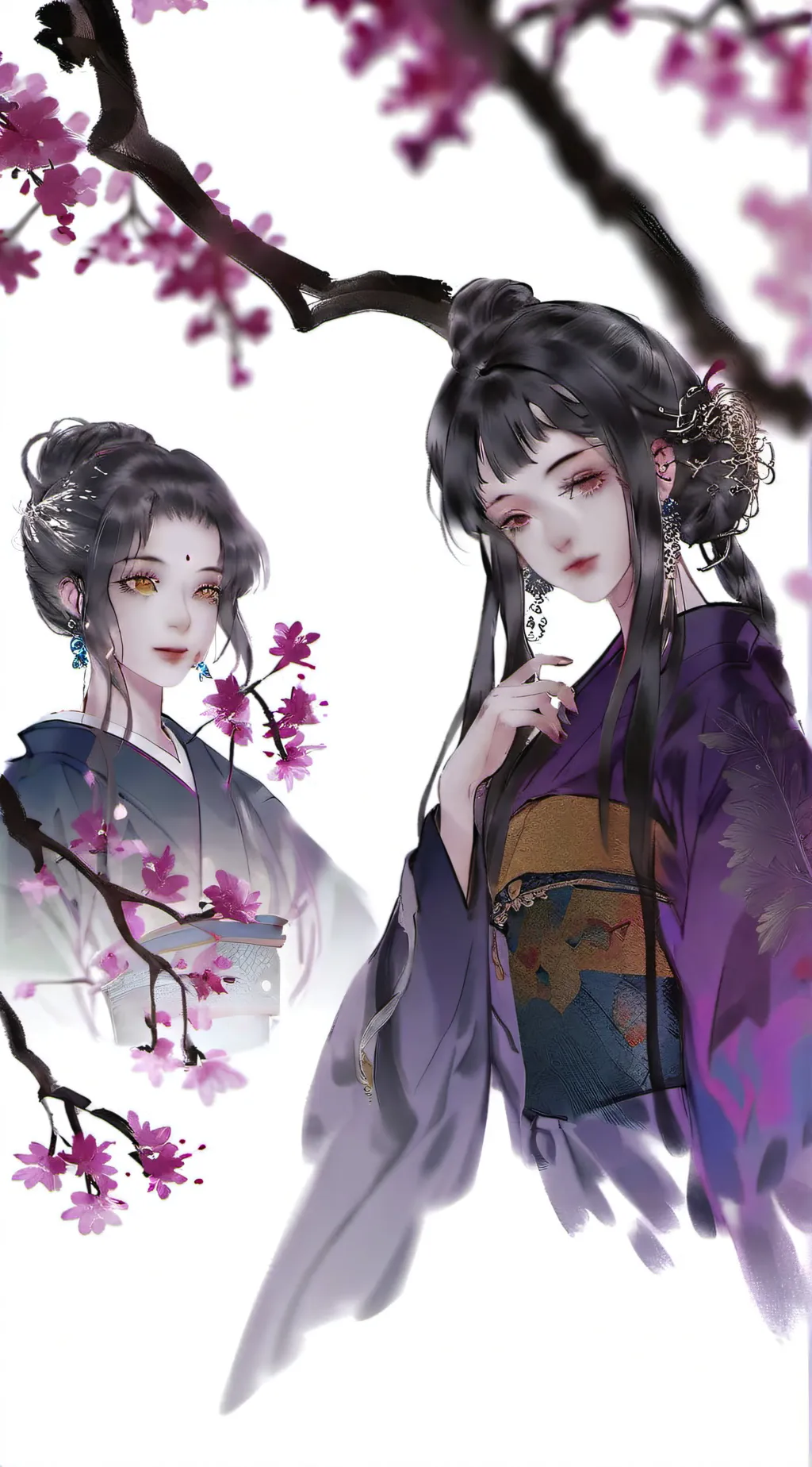 ai character: shinubo and mitsur background