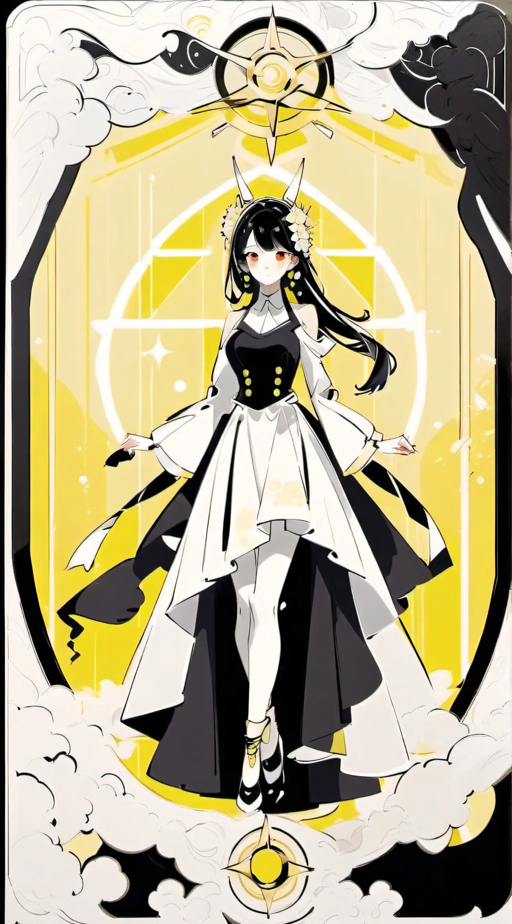 ai character: Miss circle  background