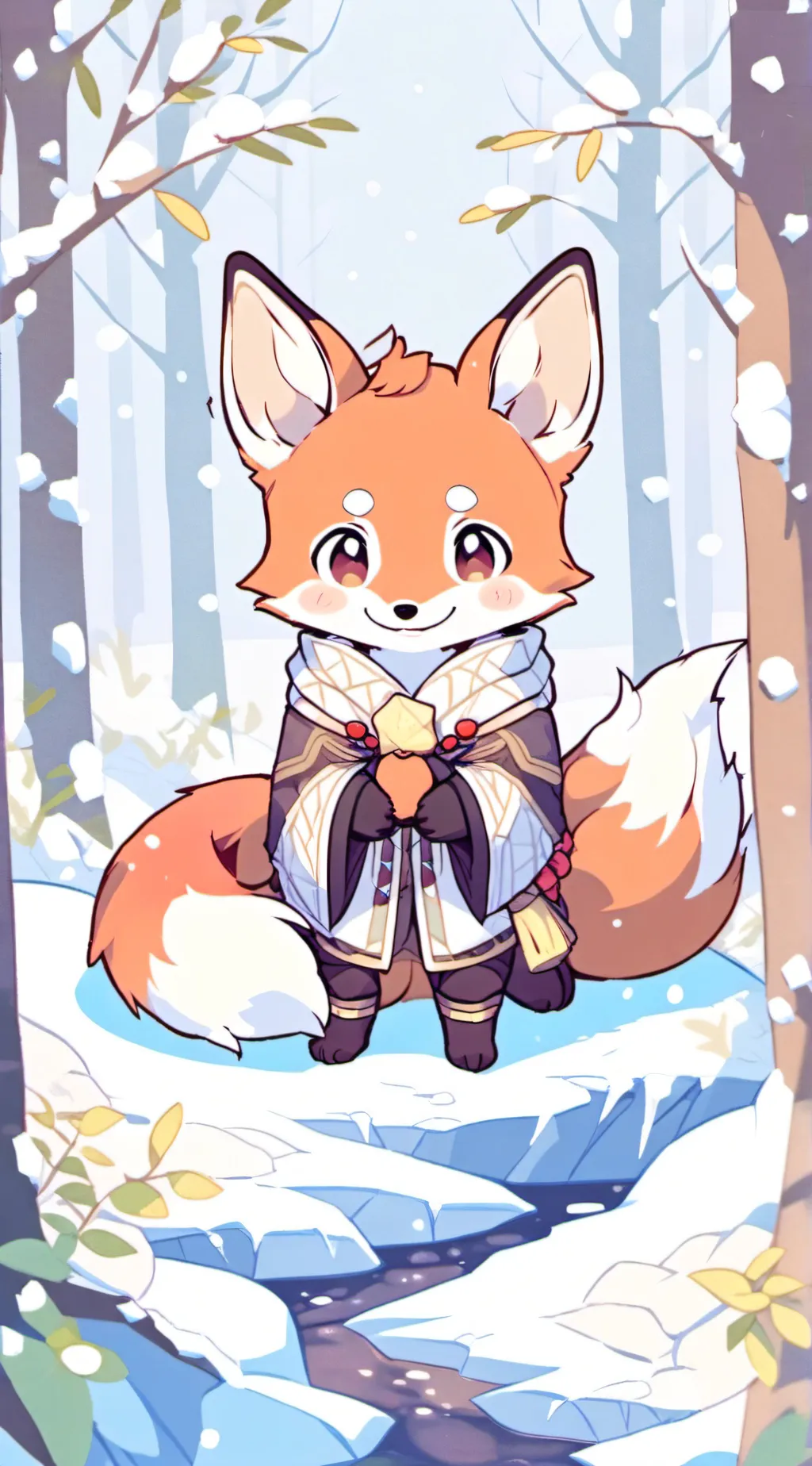 ai character: 🍄therain Hangout🐾🌲 background