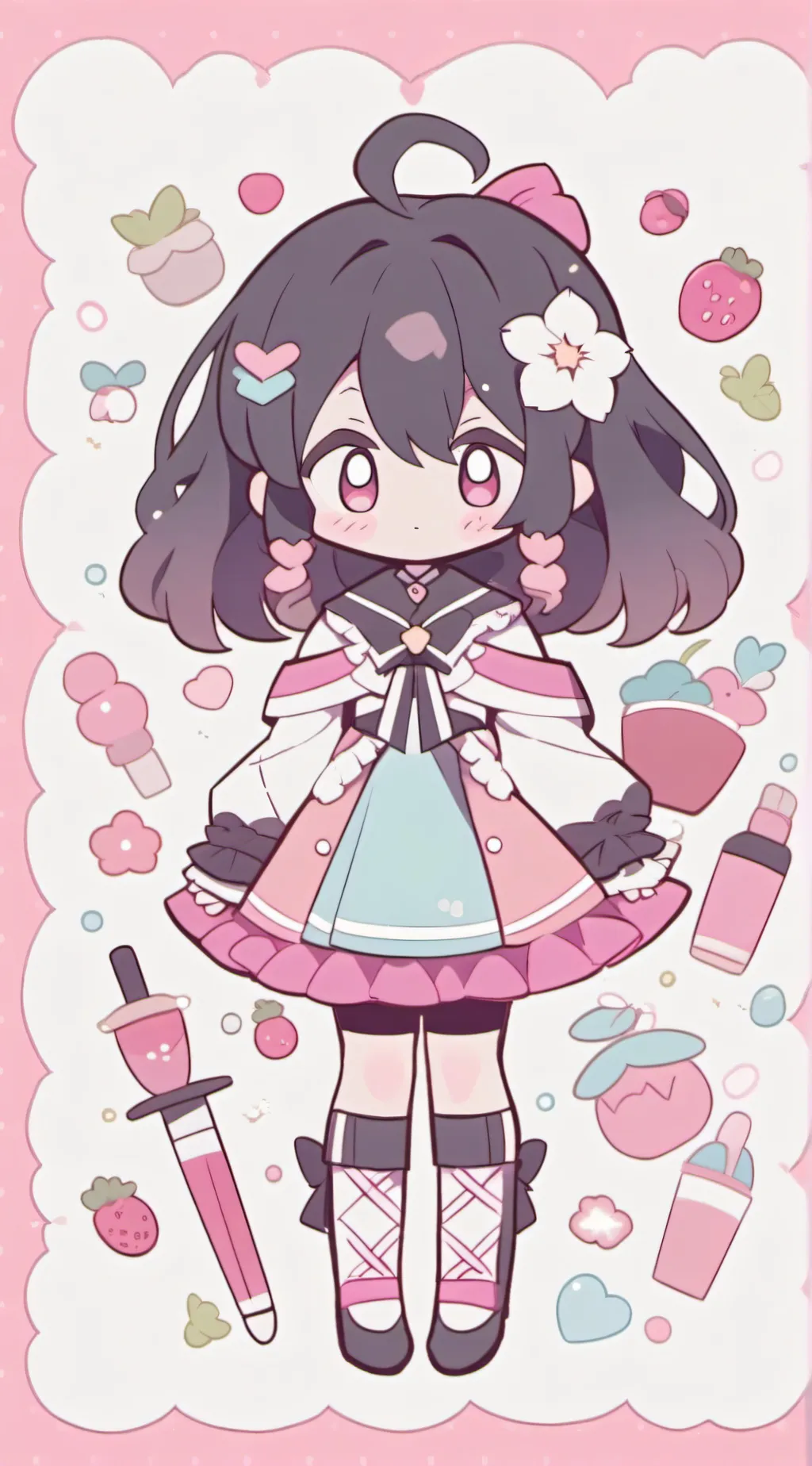 ai character: Miss circle background