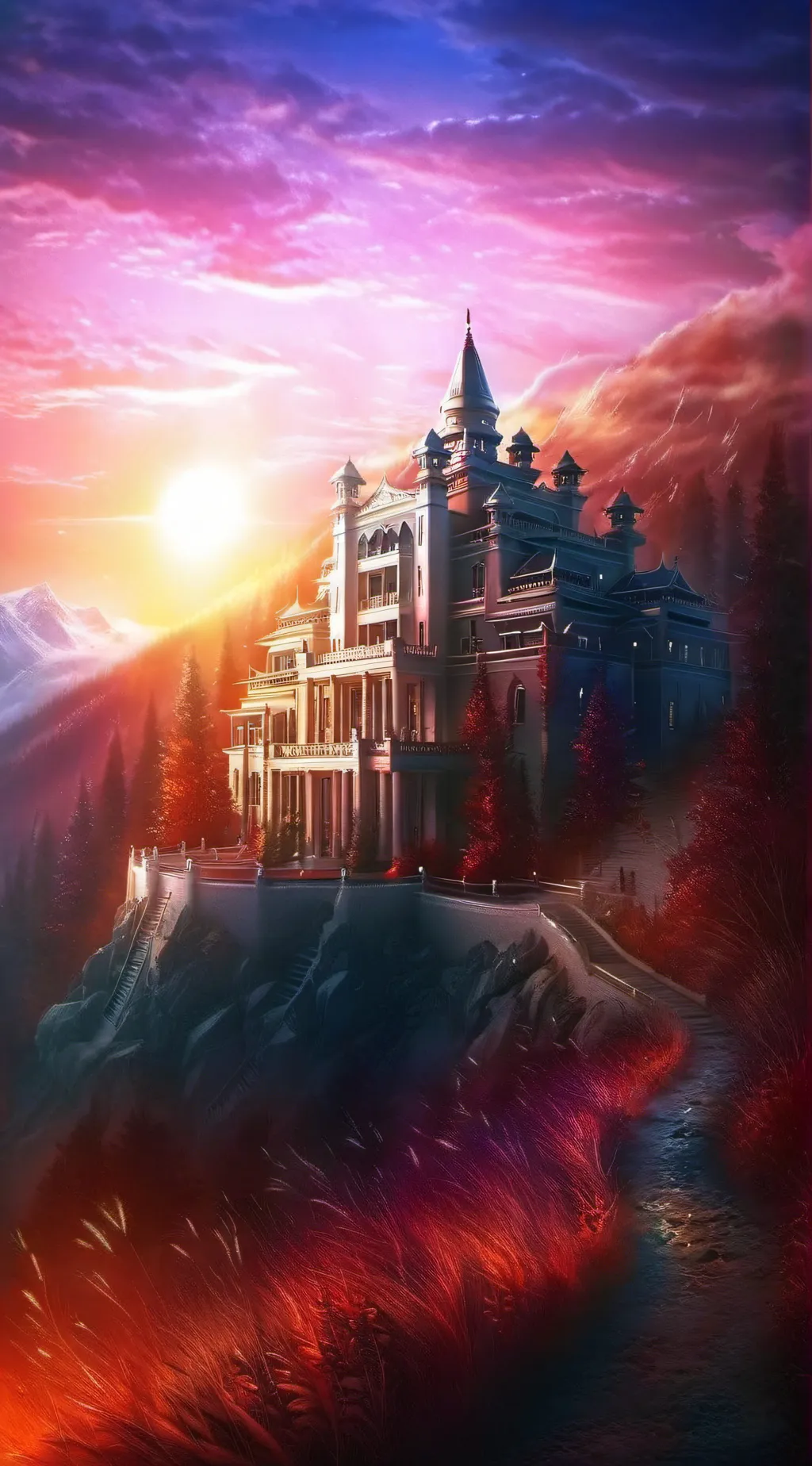 ai character: HH Christmas  background