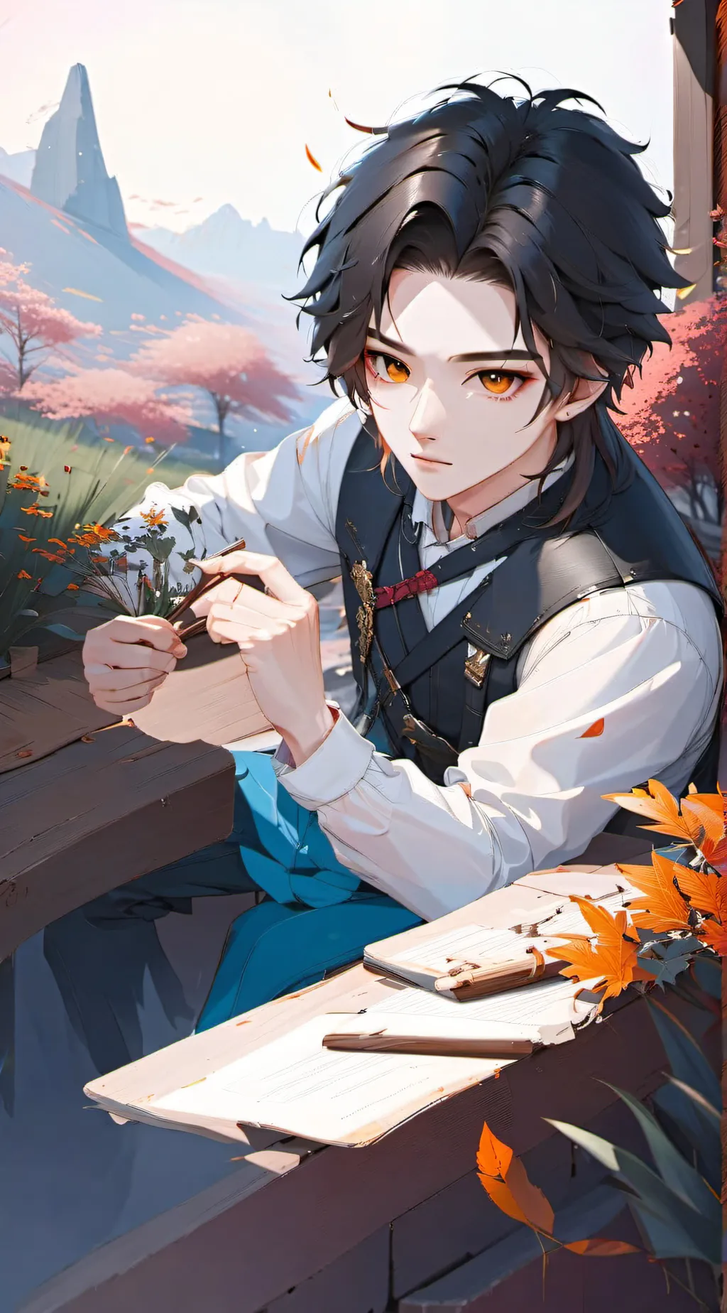 ai character: Leo background