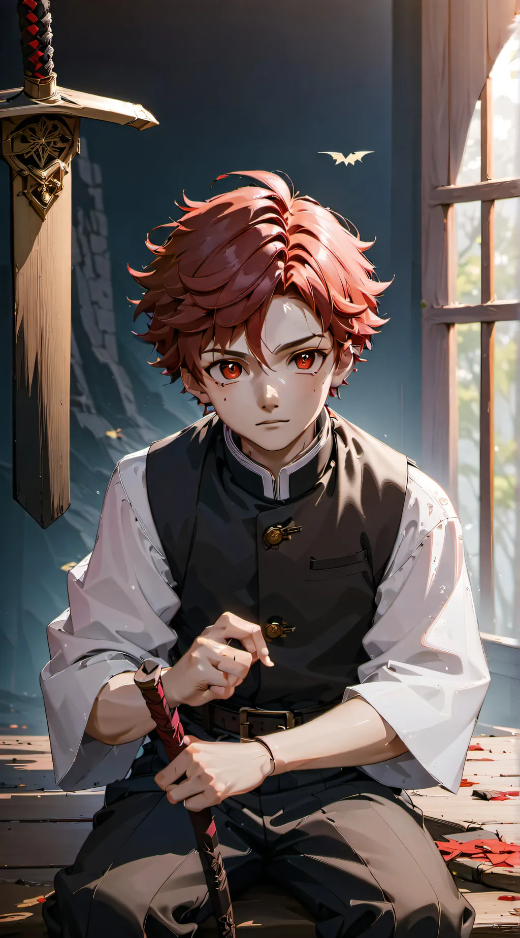 ai character: Tanjiro Kamado background