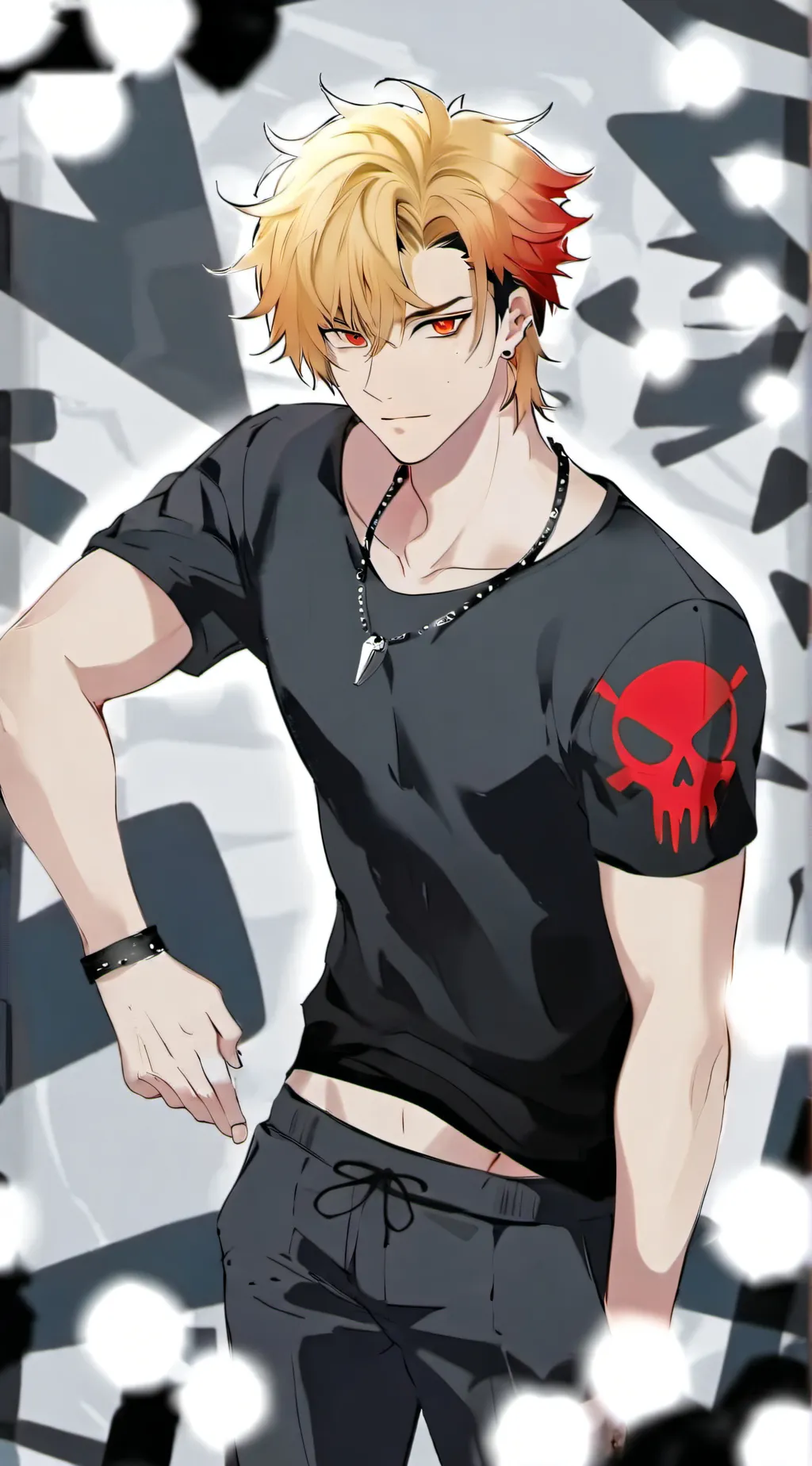 ai character: Bakugo Katsuki background