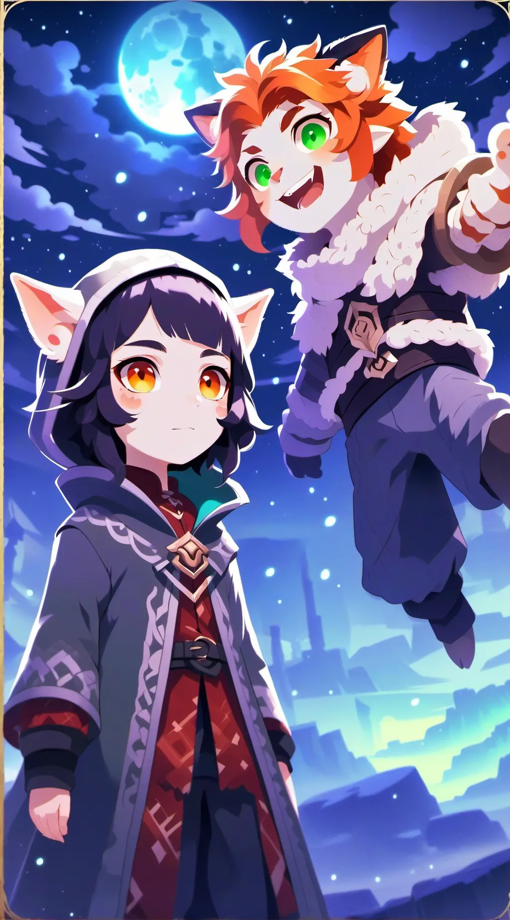 ai character: coffee and chee background