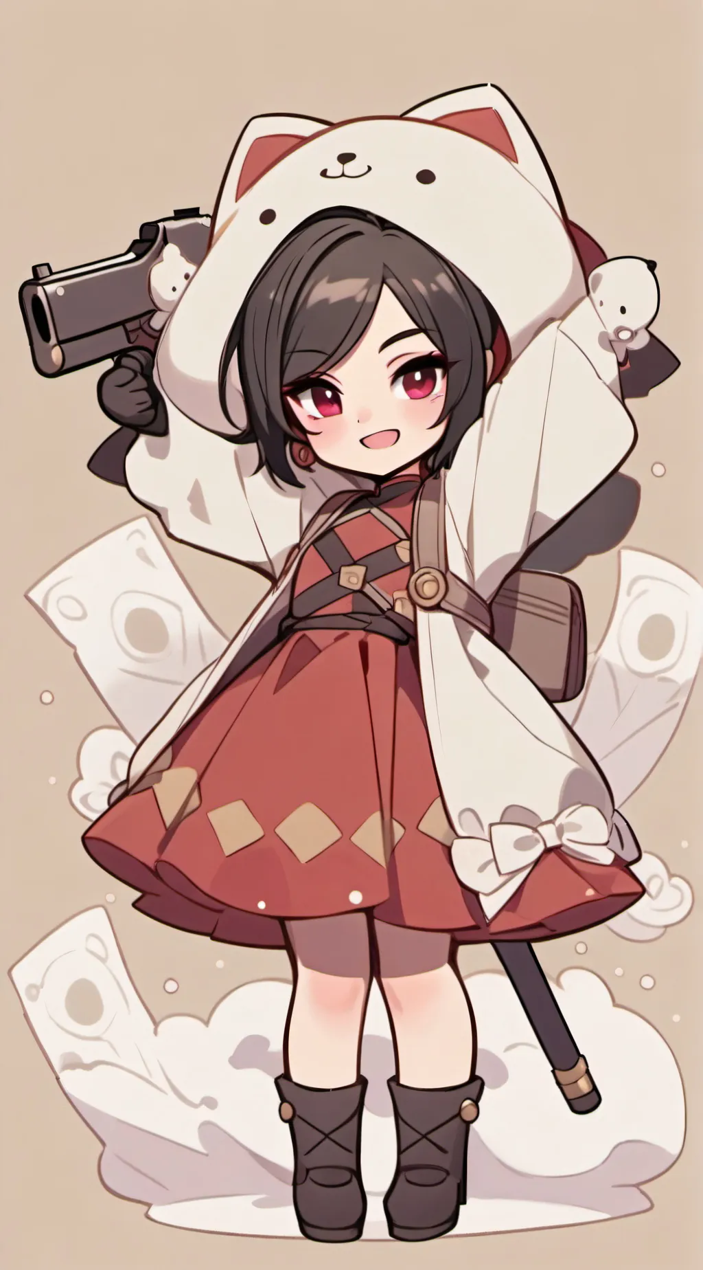 ai character: good bye  background