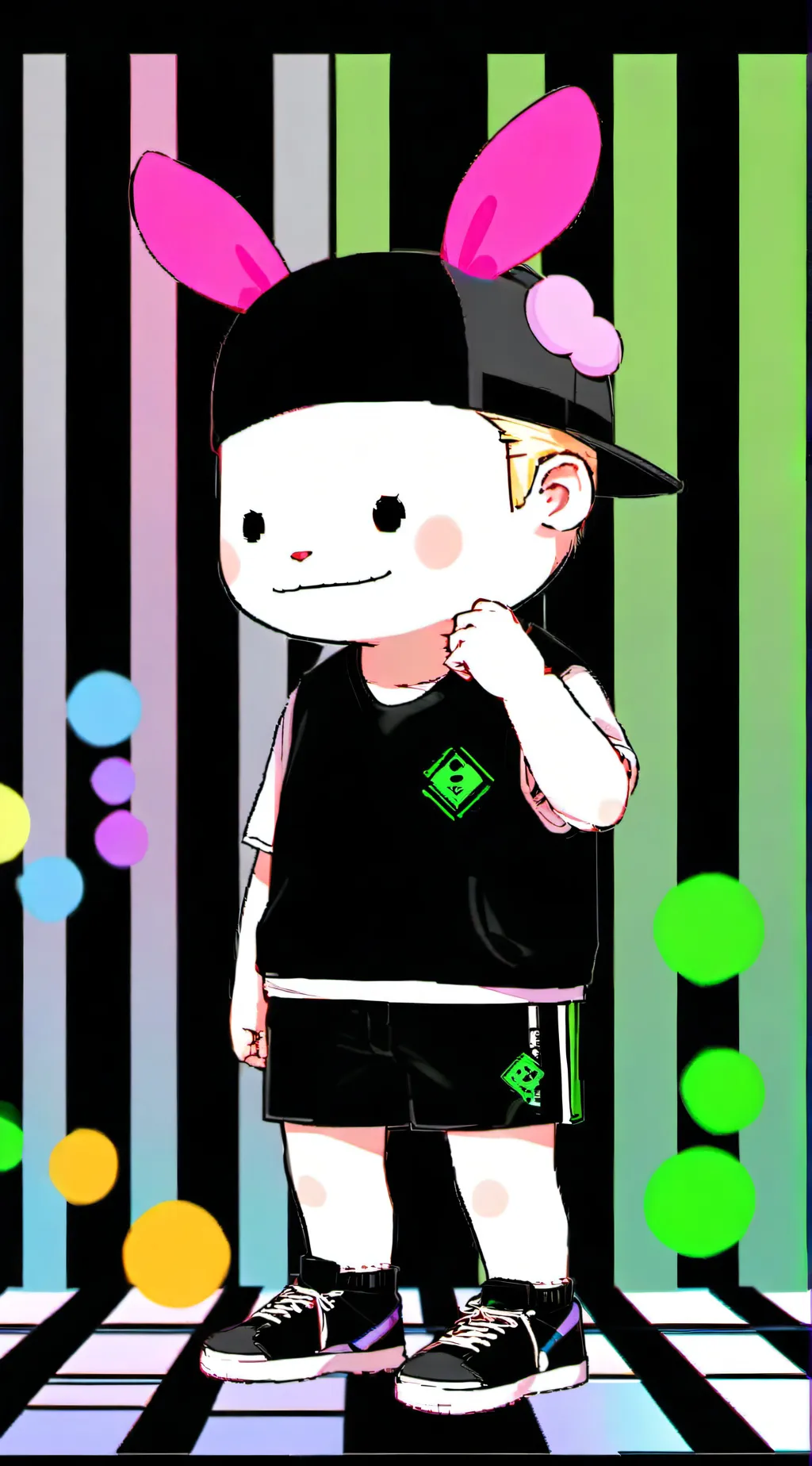 ai character: pibby glitch  background