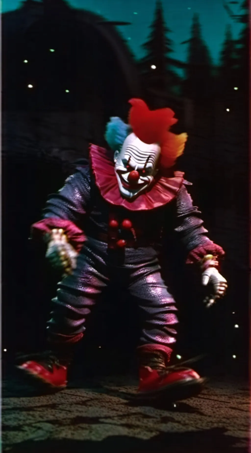 ai character: klownzilla  background