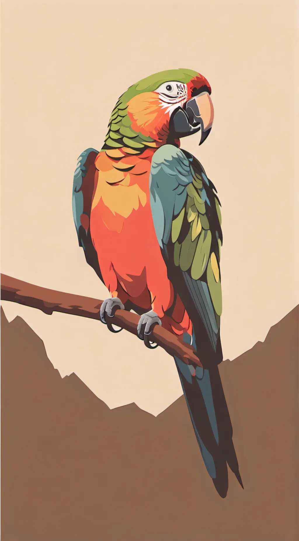 ai character: a parrot background