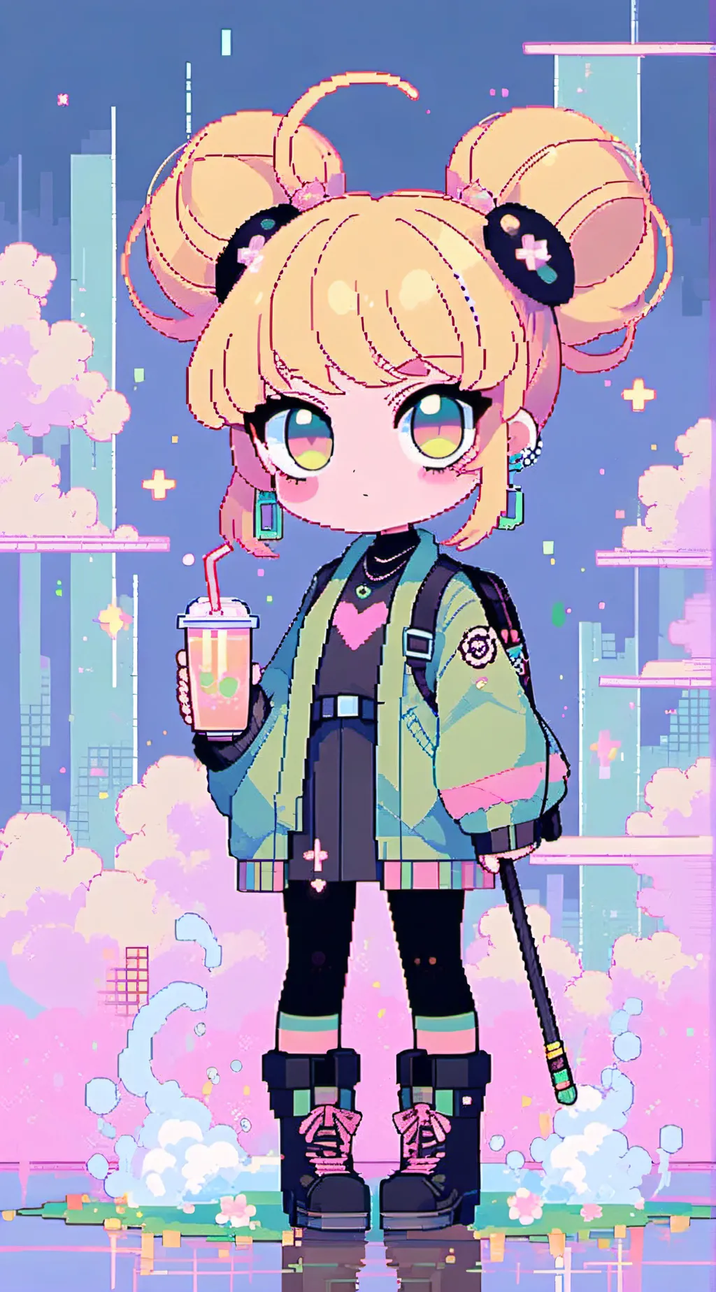 ai character: Powerpuff girls  background