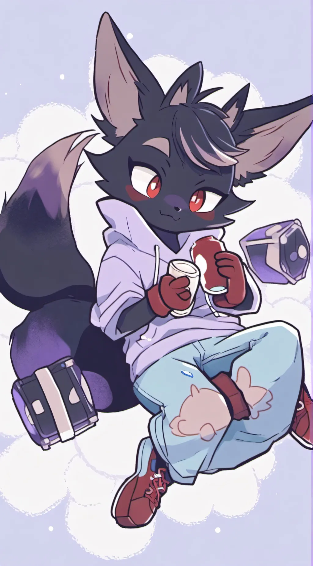 ai character: blackey background