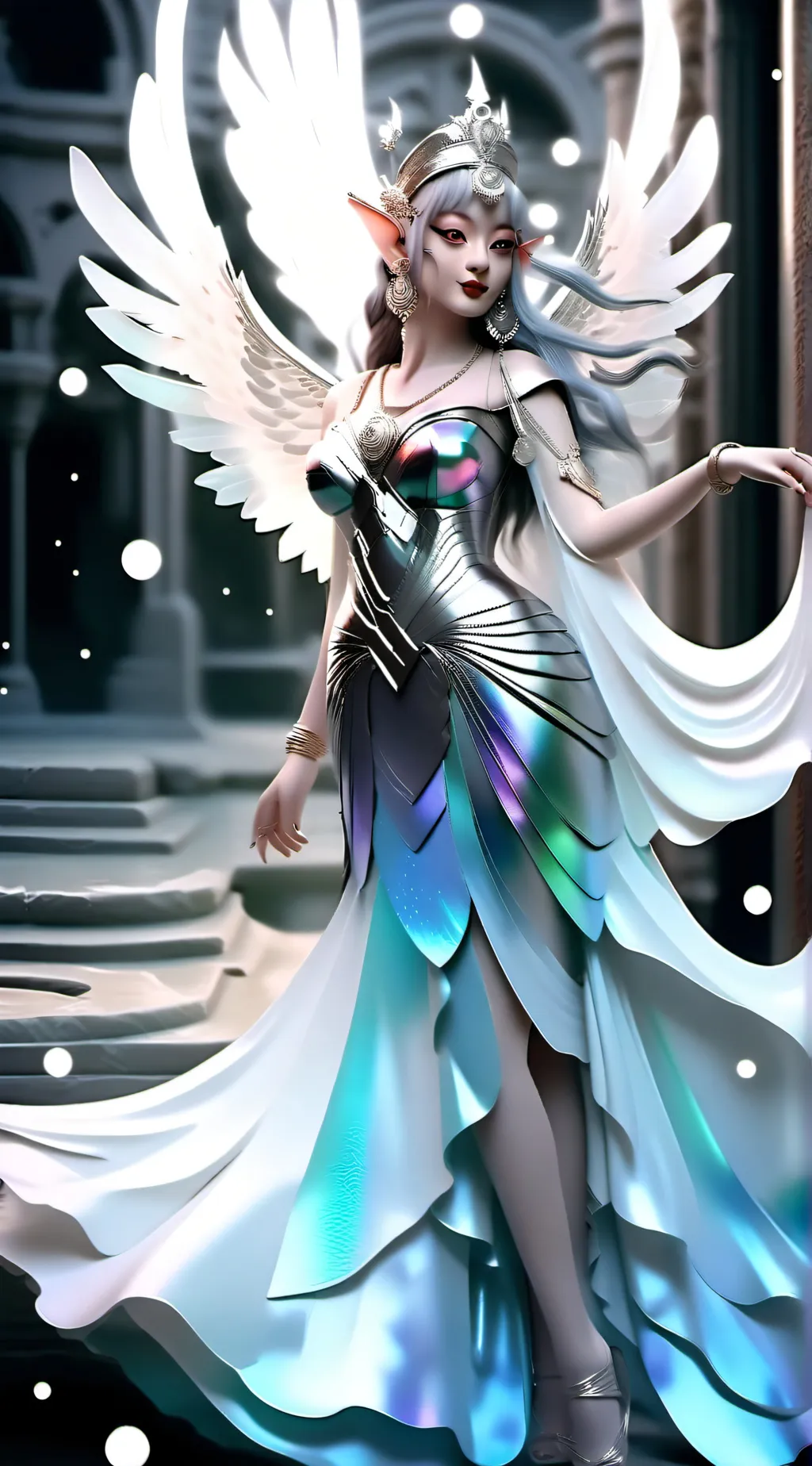 ai character: Miss AI lady background