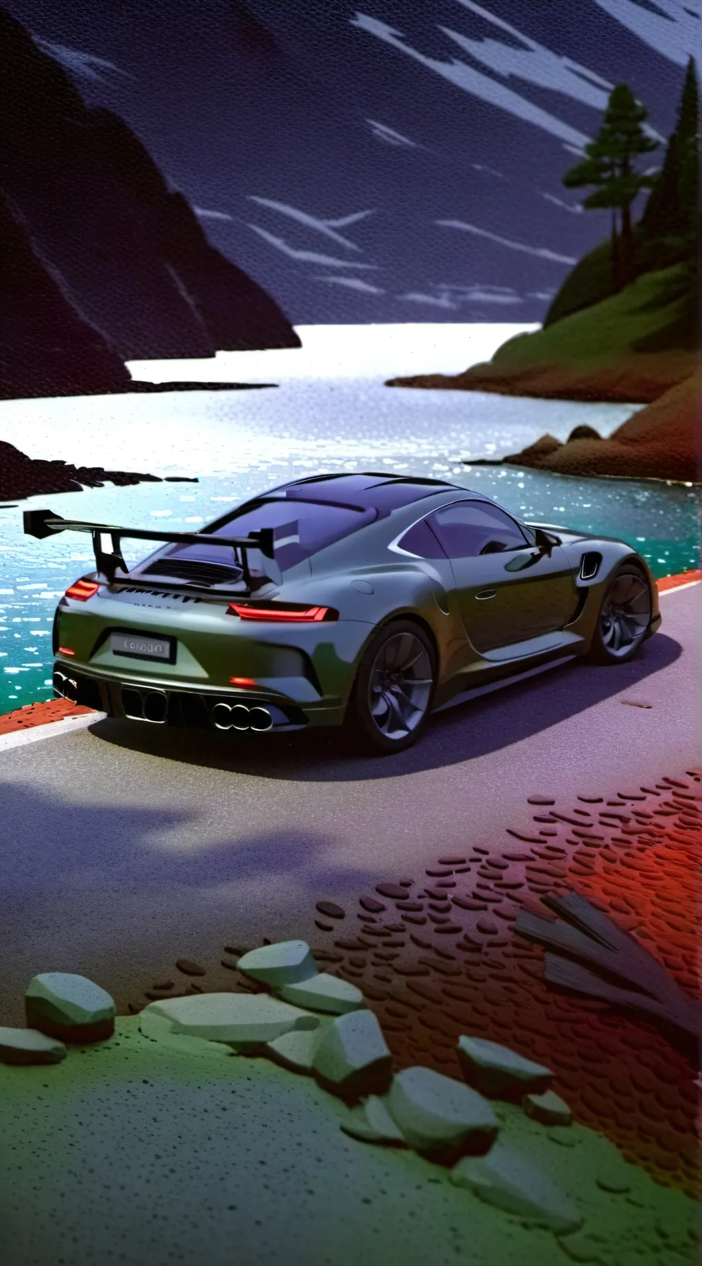 ai character: Porsche background