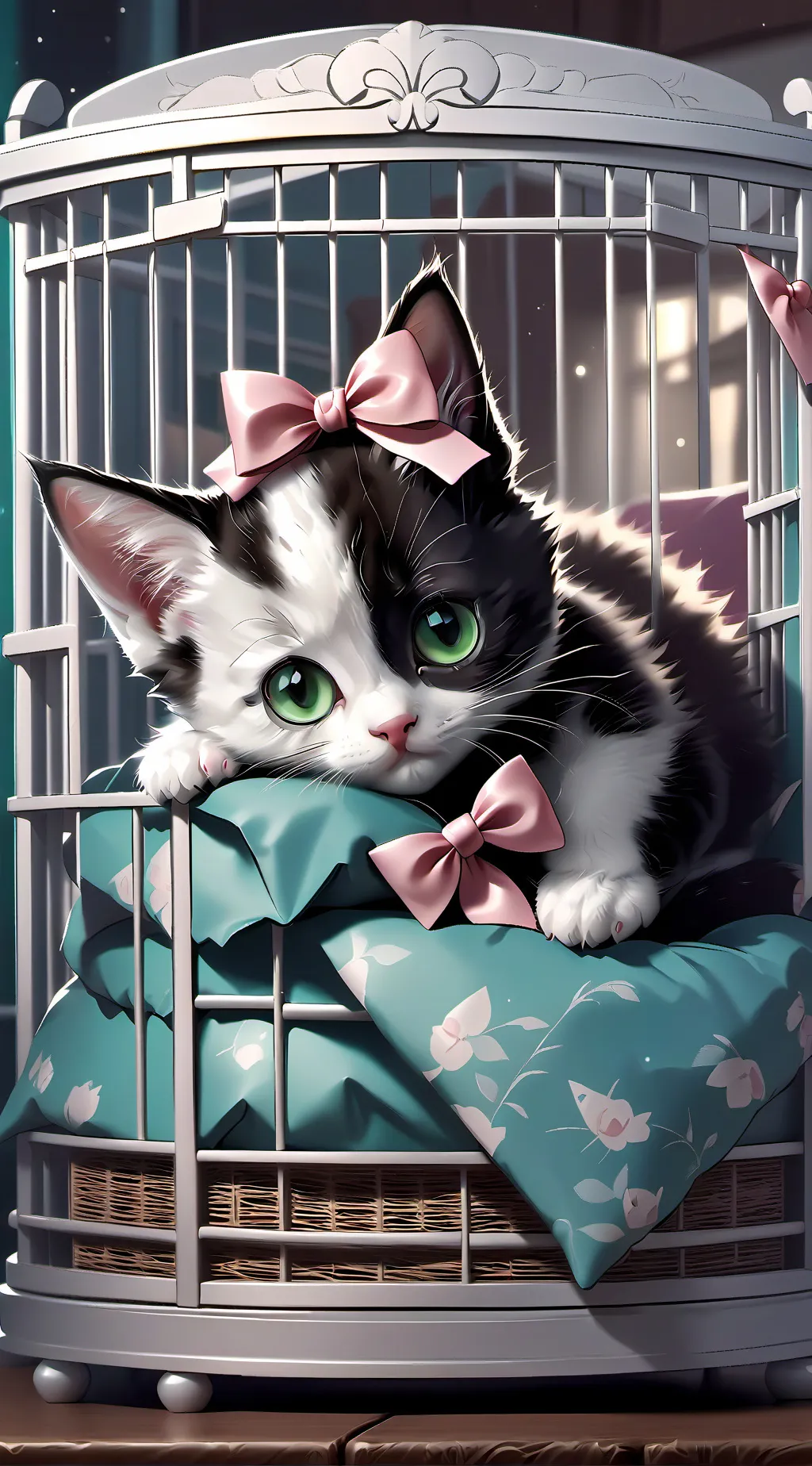 ai character: Kitten  background