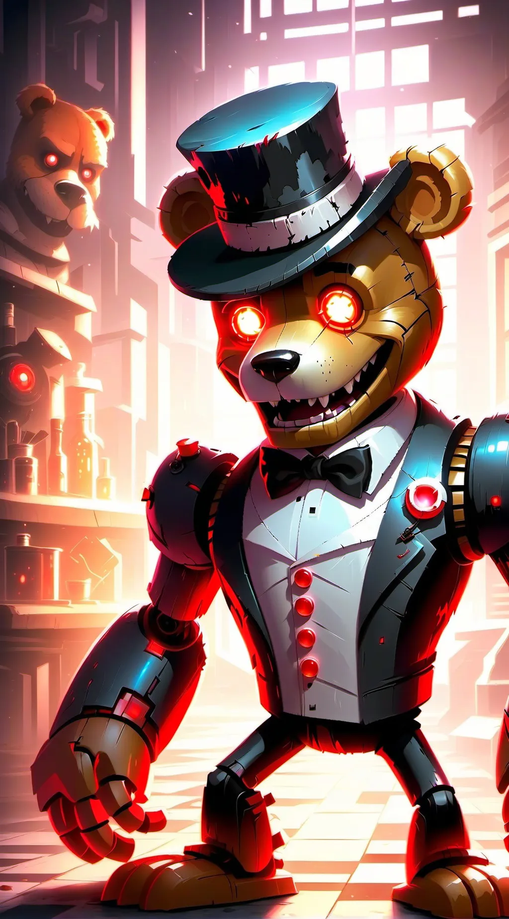 ai character: Nightmare Freddy background