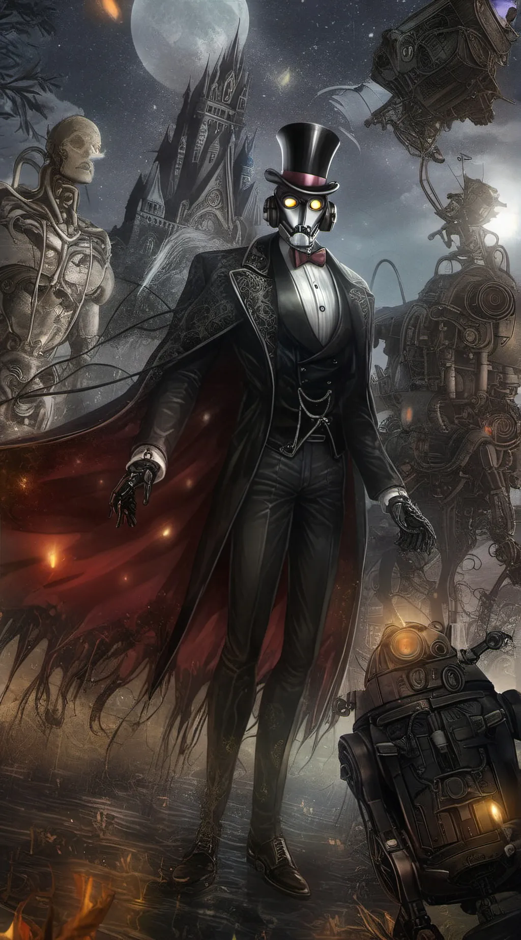 ai character: Mha X futurama background