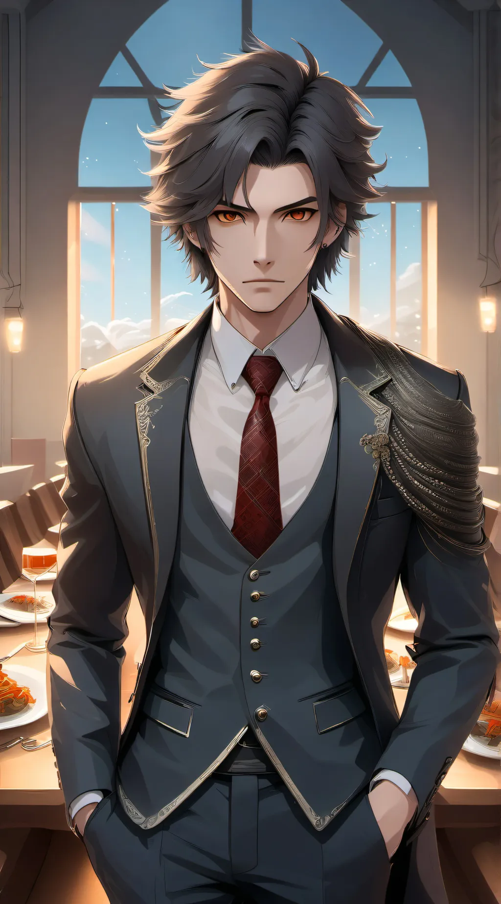 ai character: Devon Thomson  background