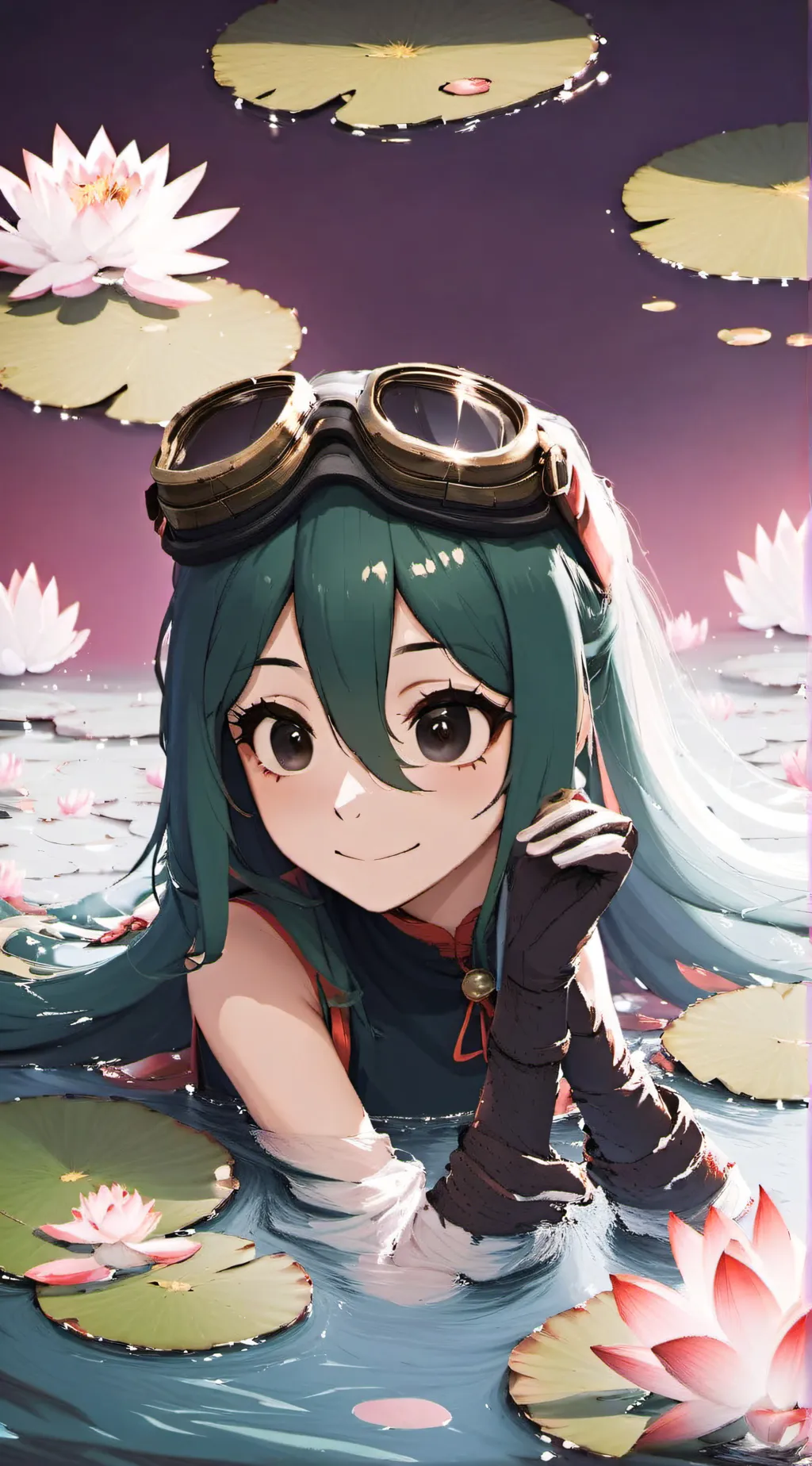 ai character: Tsuyu asui background