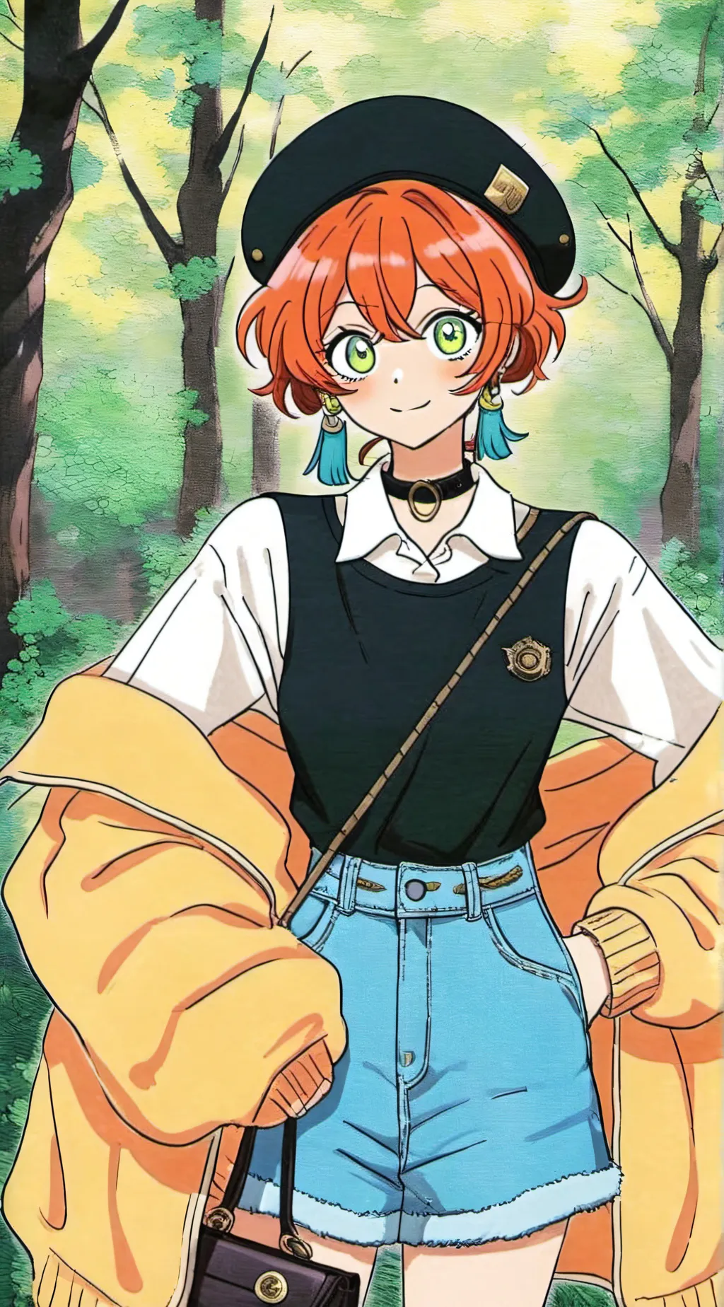 ai character: lacy background