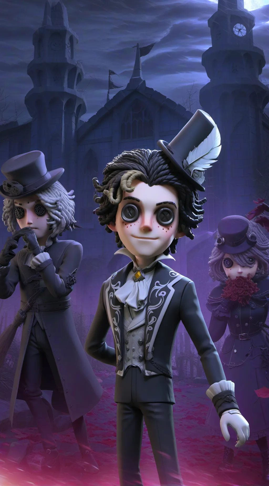 ai character: dandy world background