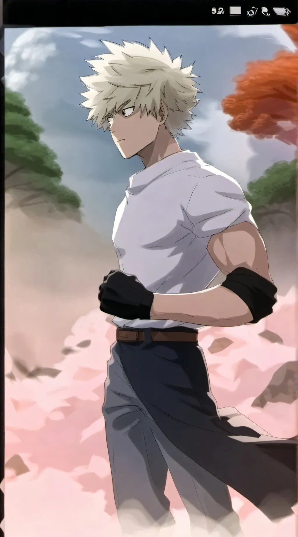 ai character: Katsuki Bakugo background
