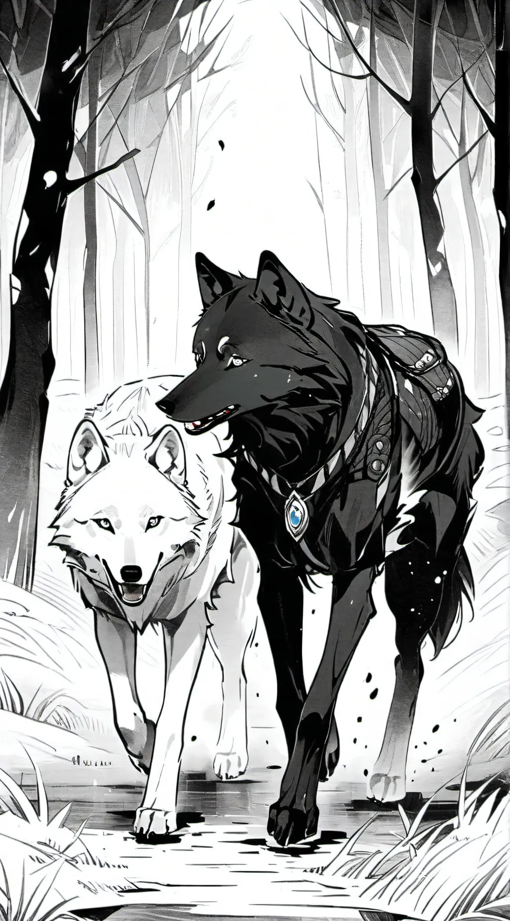 ai character: Warrior wolves background