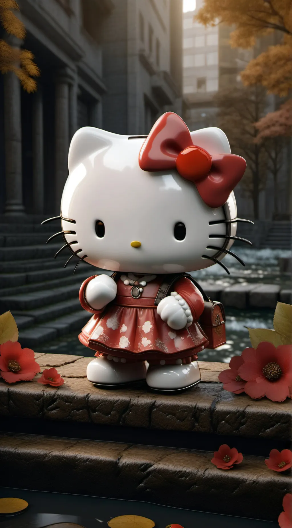 ai character: Hello Kitty background