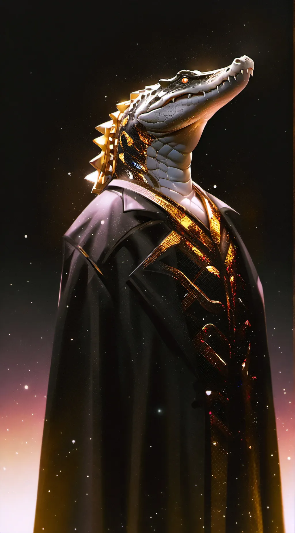 ai character: Gold in the past background