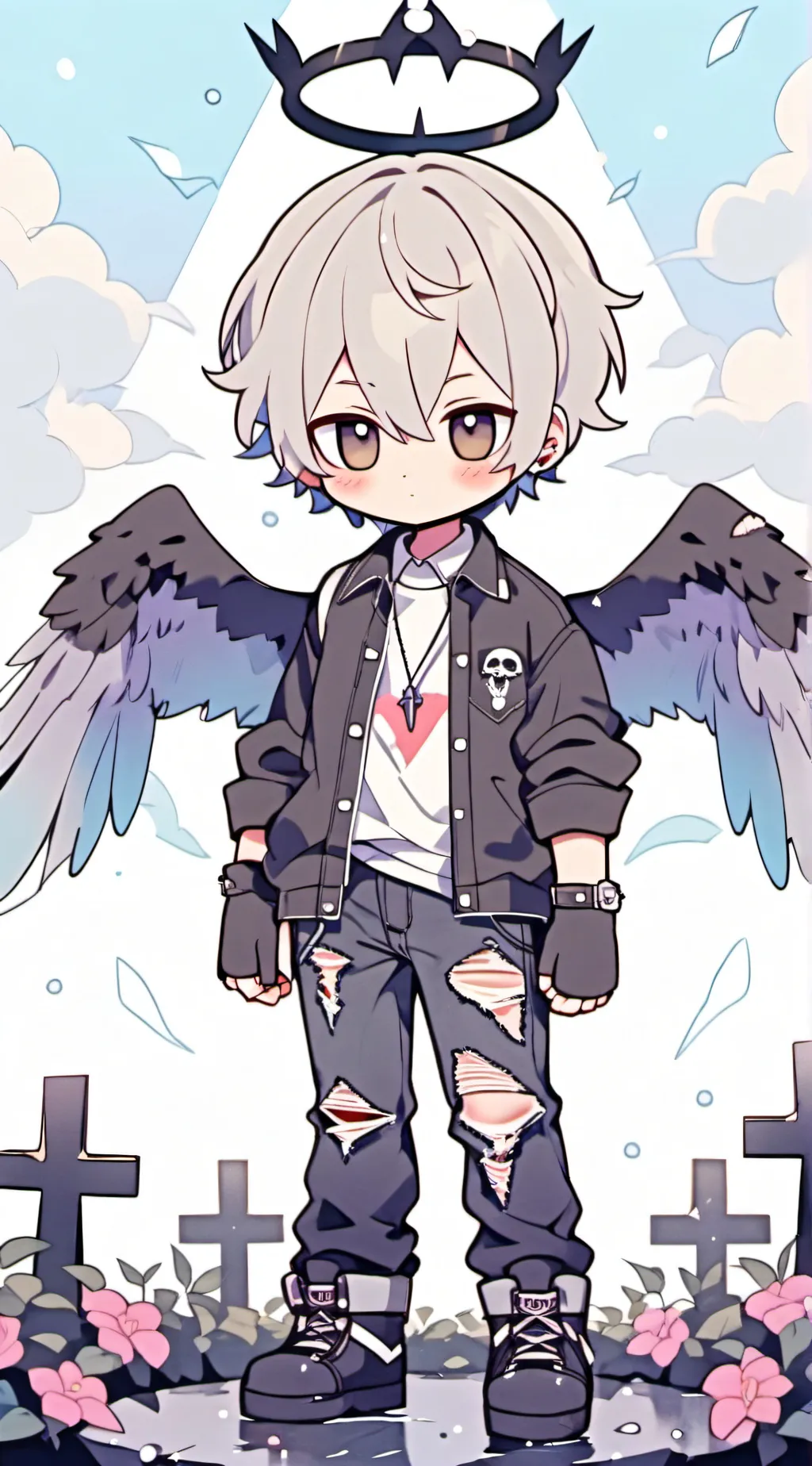 ai character: Sad Angel background