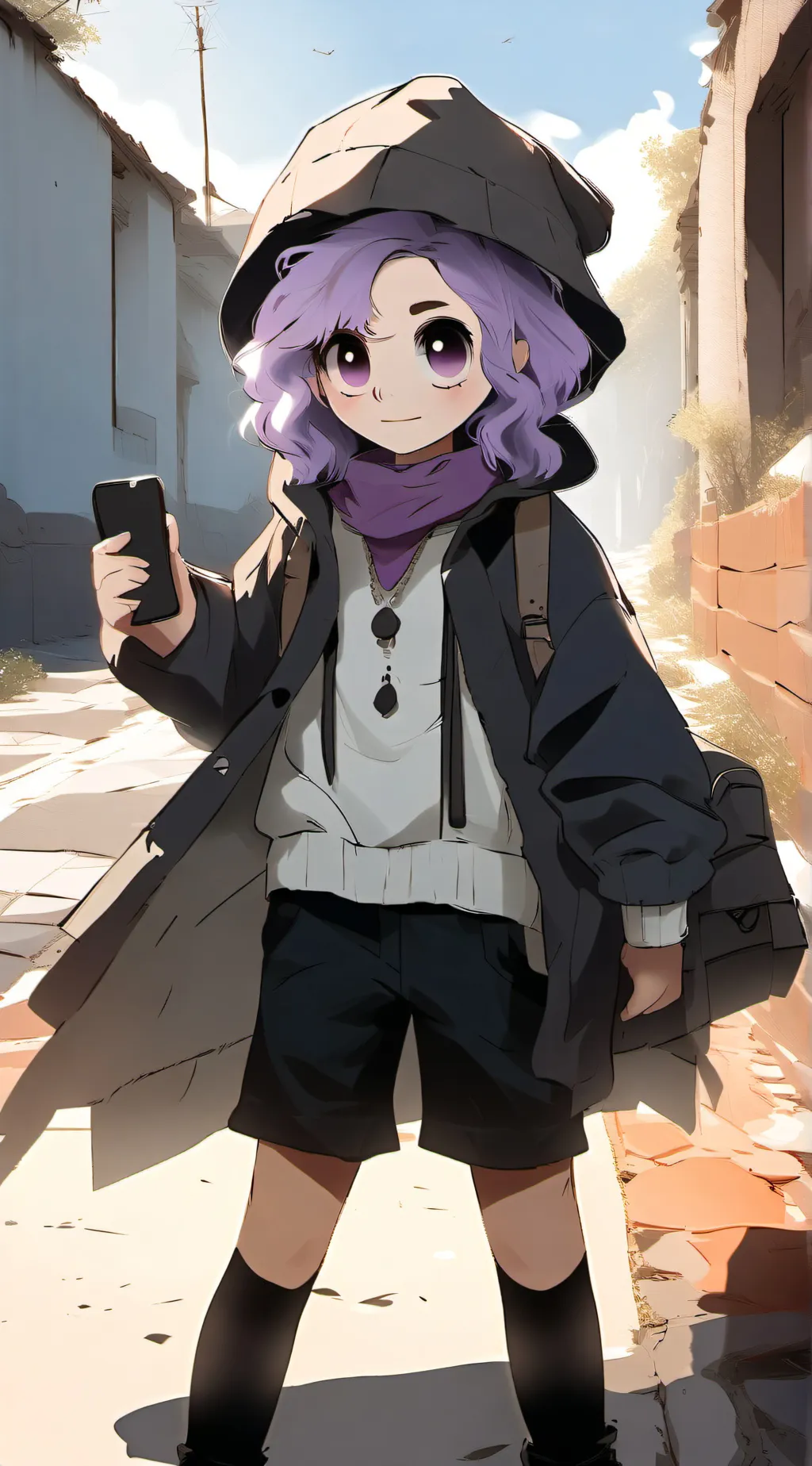 ai character: violet/violetà background