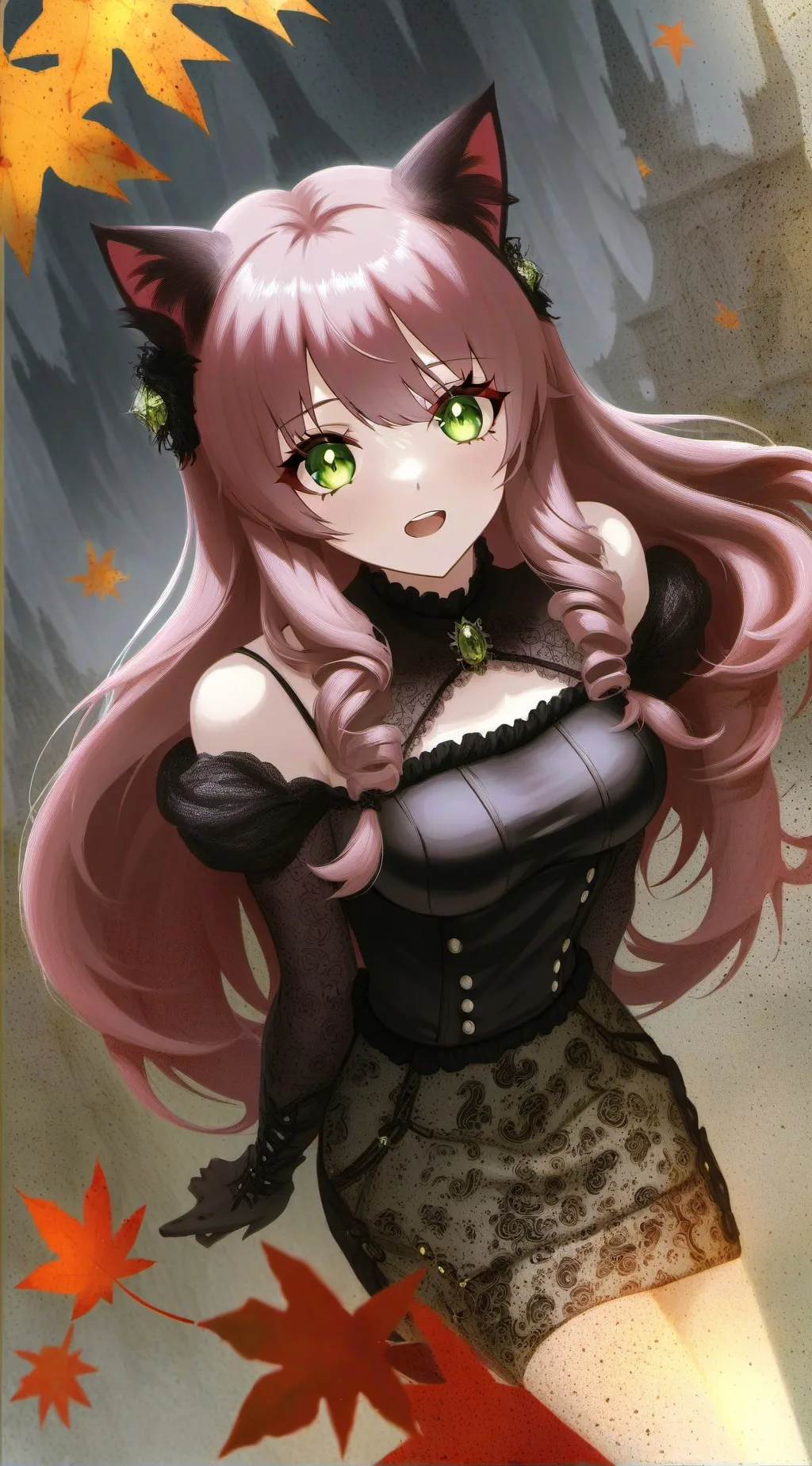 ai character: Blush background