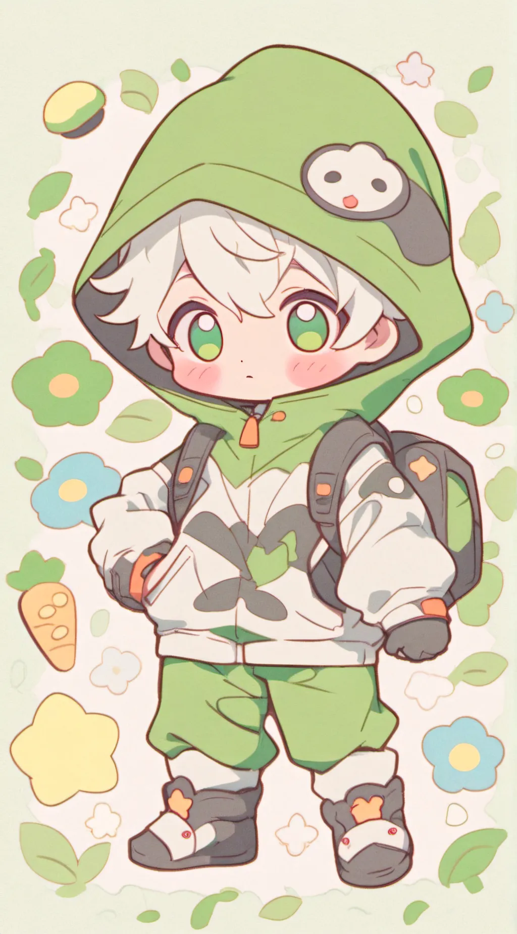 ai character: a baby background