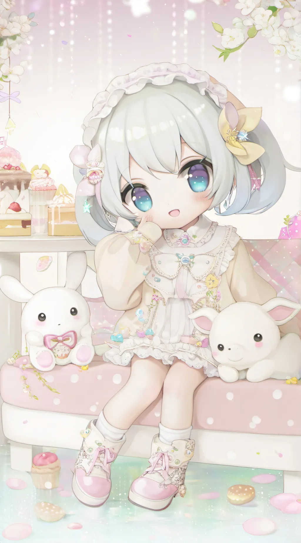 ai character: silly Miku Plush background