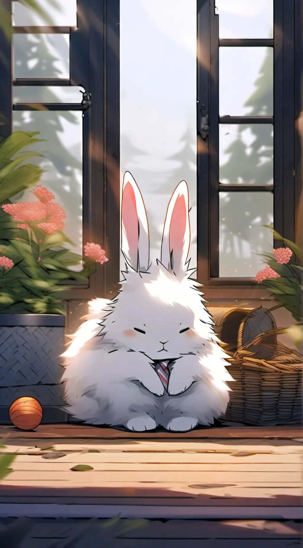 ai character: Brown cam.bunny:3 background